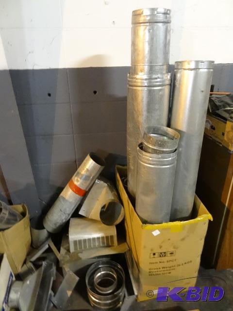 lot 217 image: Large lot of misc duct work...