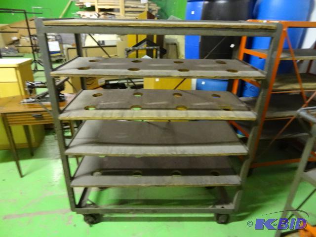 lot 22 image: 6 tier cart on wheels. 51 x 21 x 61...