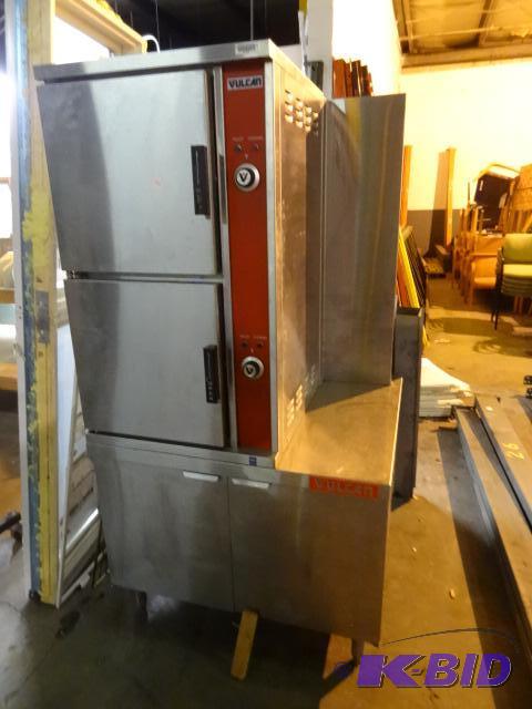 lot 221 image: Vulcan VSX36G5 Double staem oven. 120 volt. 1...