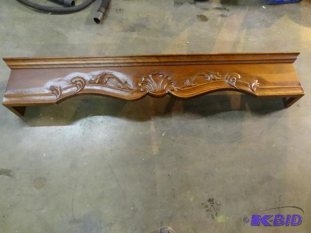 lot 237 image: Wood fireplace mantle. 76 x 12...