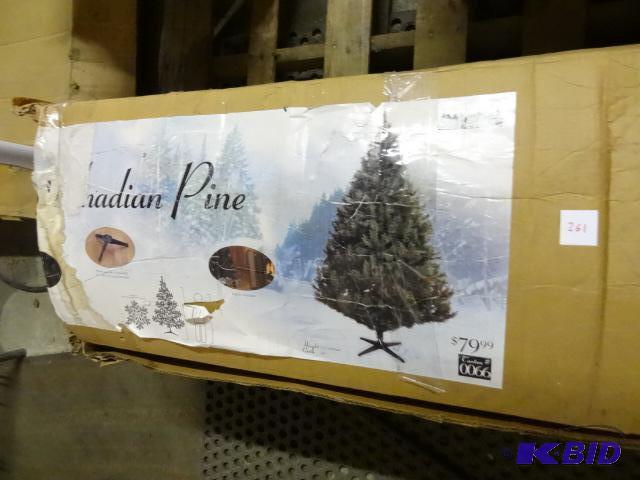 lot 261 image: Timbeline cnadian pine artificial tree. 7.5...