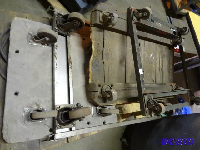 lot 268 image: 4 misc 4 wheel dollies...