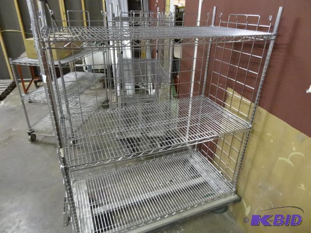 lot 273 image: NSF wire shelving cart. One open side. 48 x 2...