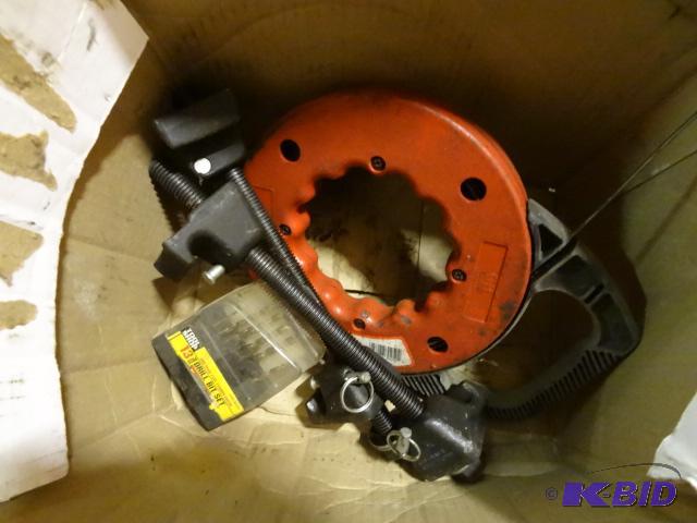 lot 343 image: Coil spring compressor. GB steel tape. Drill ...