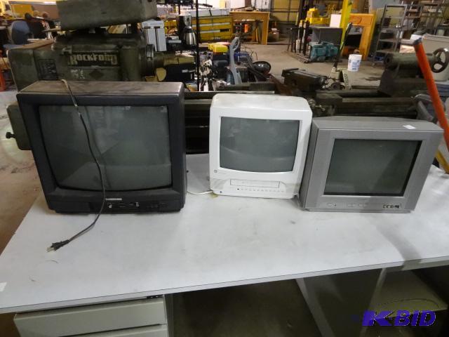 lot 5 image: 3 TVs Ge Television has a built in VCR....