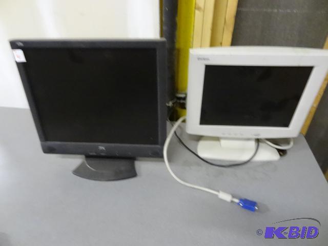 lot 6 image: 2 LCD monitors. 19" and 15"...
