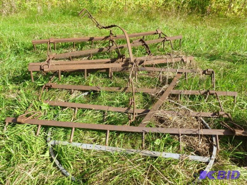 lot 16 image: Lot of two large vintage iron drag sections....
