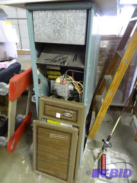 lot 108 image: Carrier home furnace. Natural gas. Cannot rea...
