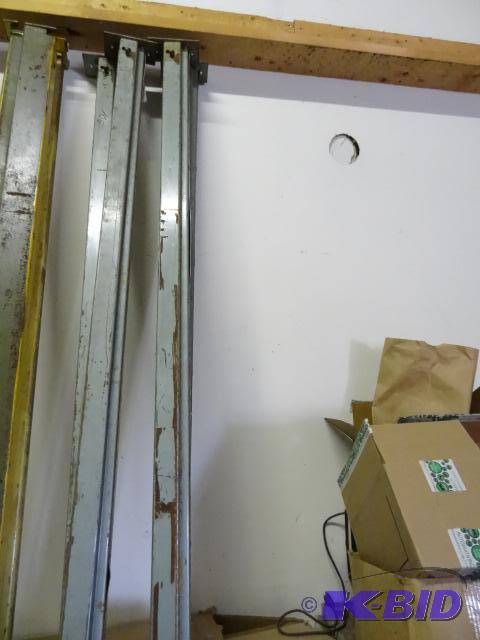 lot 27 image: 106 x 3 pallet rack beams. Qty 4...