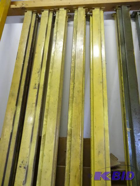 lot 28 image: 106 x 5 pallet rack beams. Qty 12...
