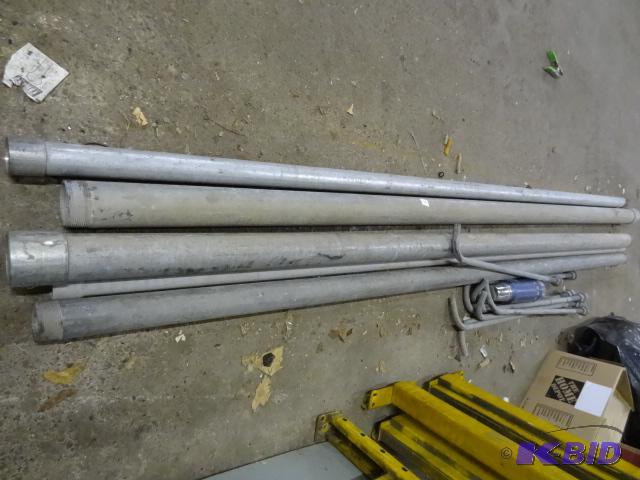 lot 32 image: Galvanized pipe. 10. In ground threaded anch...