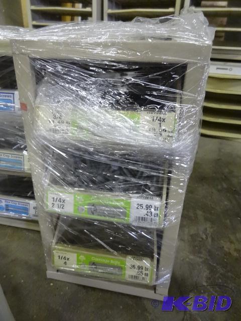 lot 37 image: Hardware bin with new carriage bolts...