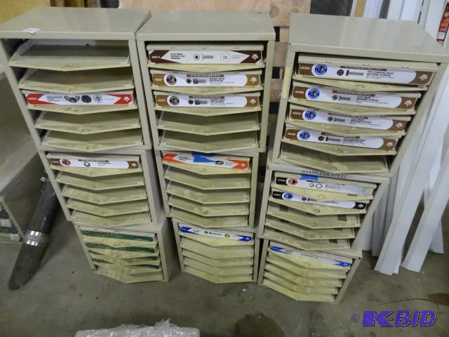 lot 39 image: 9 hardware bins...