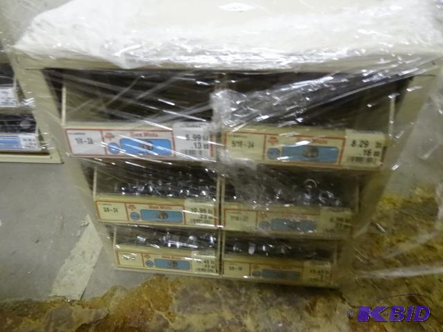 lot 42 image: Hardware bin with new sae nuts...