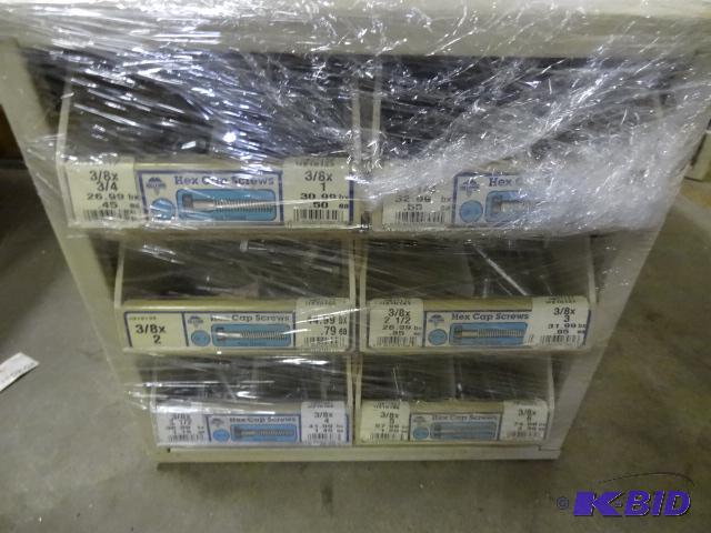 lot 45 image: Hardware bin with 38 bolts...