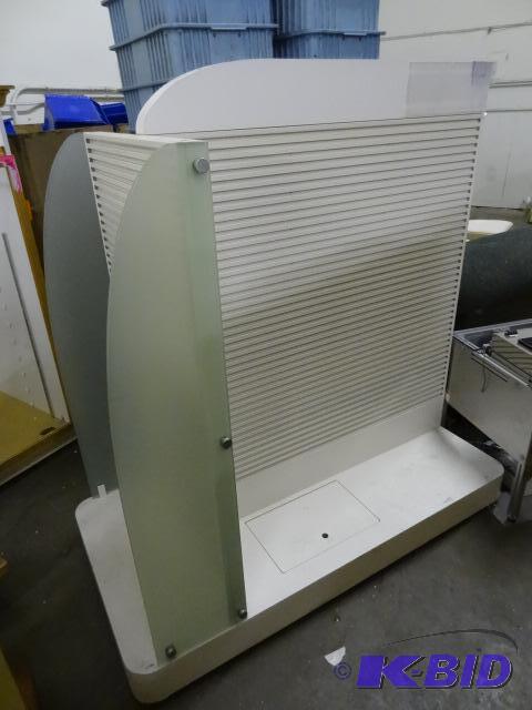 lot 71A image: Retail store display on wheels. 60 x 30 x 56...