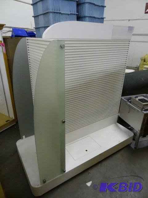 lot 73 image: Retail store display on wheels. 60 x 30 x 56...