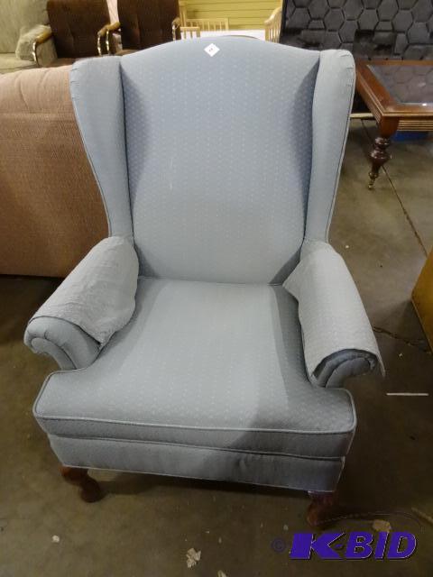lot 99 image: Vintage wing back chair...