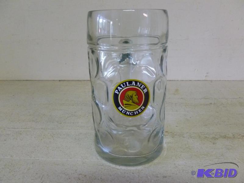 lot 102 image: Large Paulaner Munchen&nbspglass beer mug th...