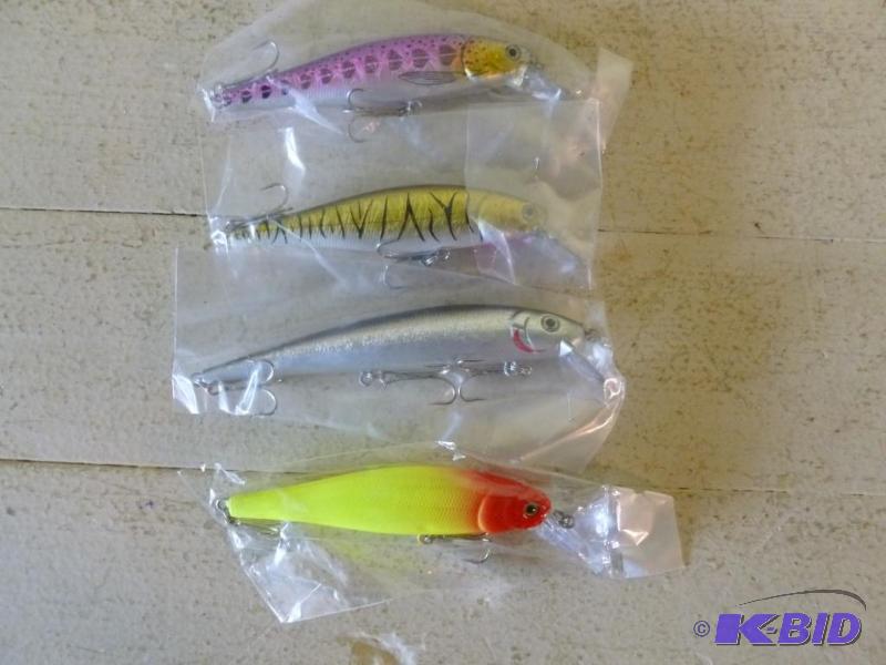 lot 37 image: Lot of four large fishing crank baits, all fo...
