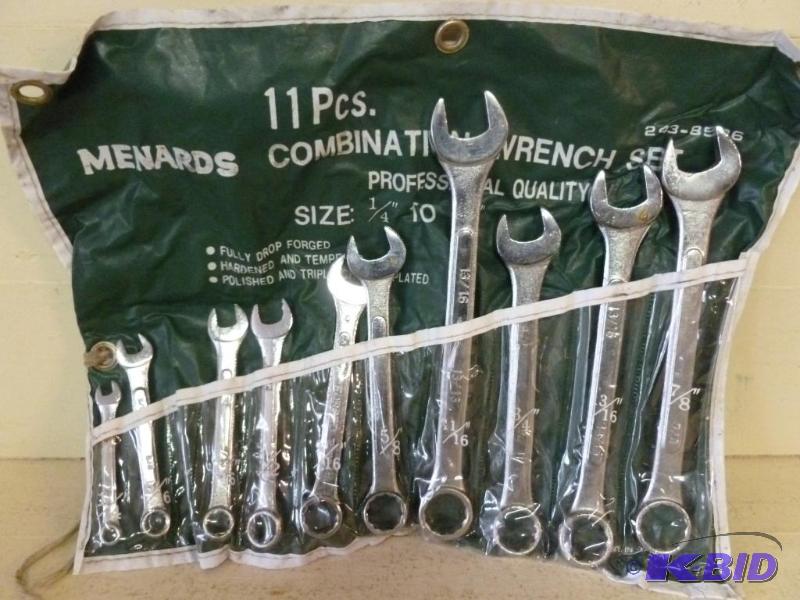 lot 47 image: Menards 10pc. combination wrench set....
