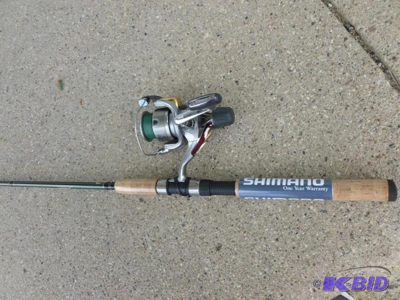 Shimano rod and open face reel combo that inc