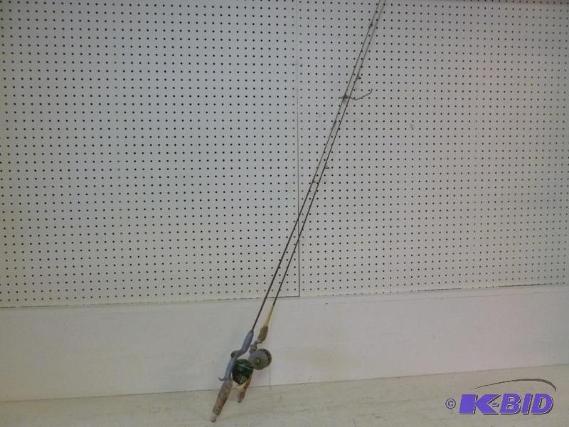 lot 52 image: Lot of two vintage steel fishing rods with re...