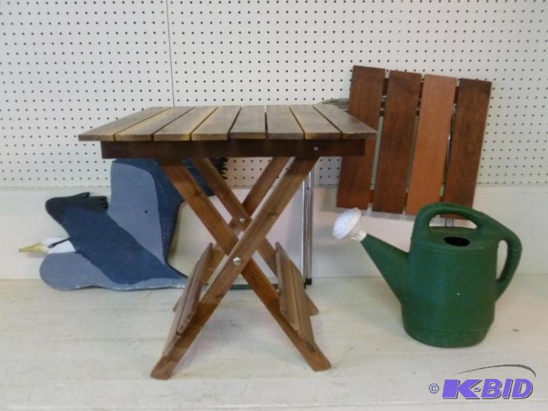 lot 53 image: This lot consists of a cedar wood fold up gri...