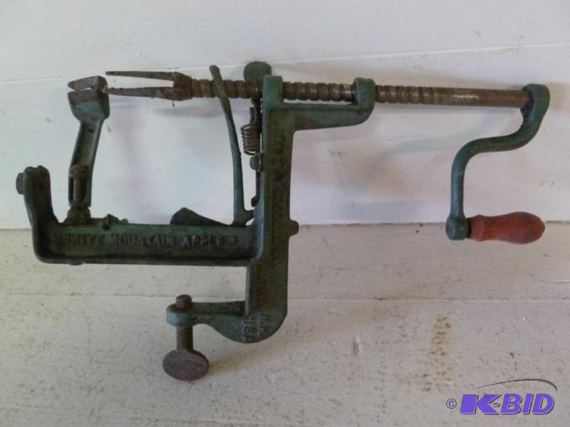 lot 73 image: Large Goodell Co. cast iron apple peeler, mea...