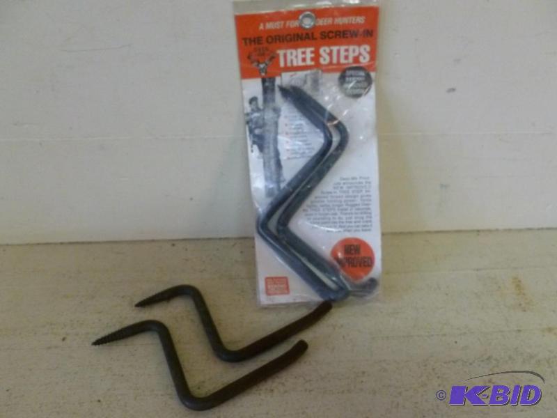 lot 88 image: The original screw in steel tree steps, new i...
