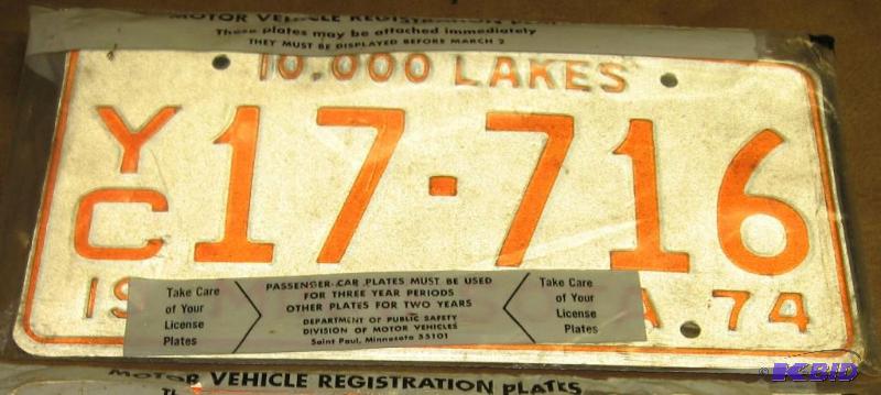 Vintage Minnesota License Plate (Never Been on a Car)