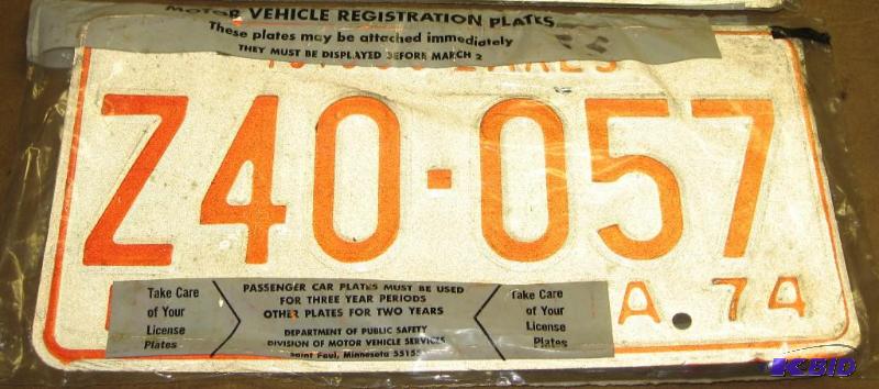 Vintage Minnesota License Plate (Never Been on a Car)