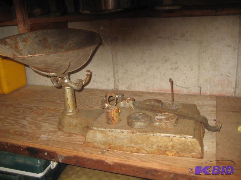 Antique Scale with Weights