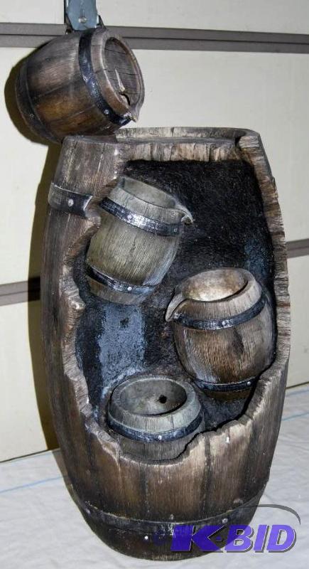 lot 33 image: Cascading Barrel Fountain, used....