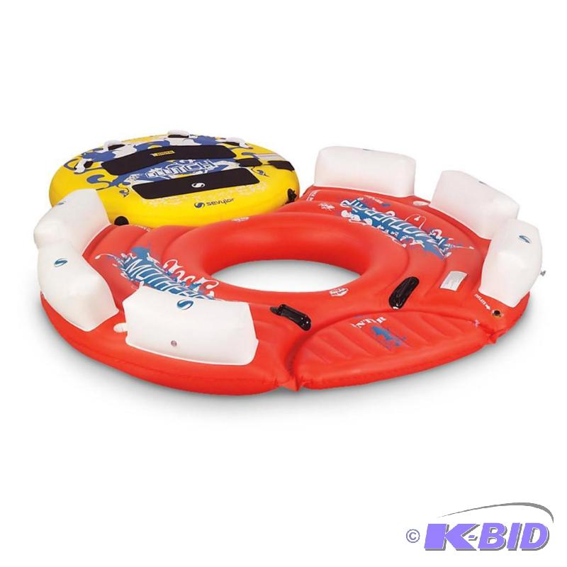 lot 34 image: Sevylor Inflatable Mothership Island with Clu...