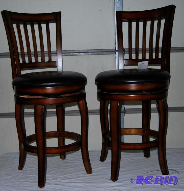 lot 42 image: Pair of Castle Creek Swivel Barstools, 24 s...