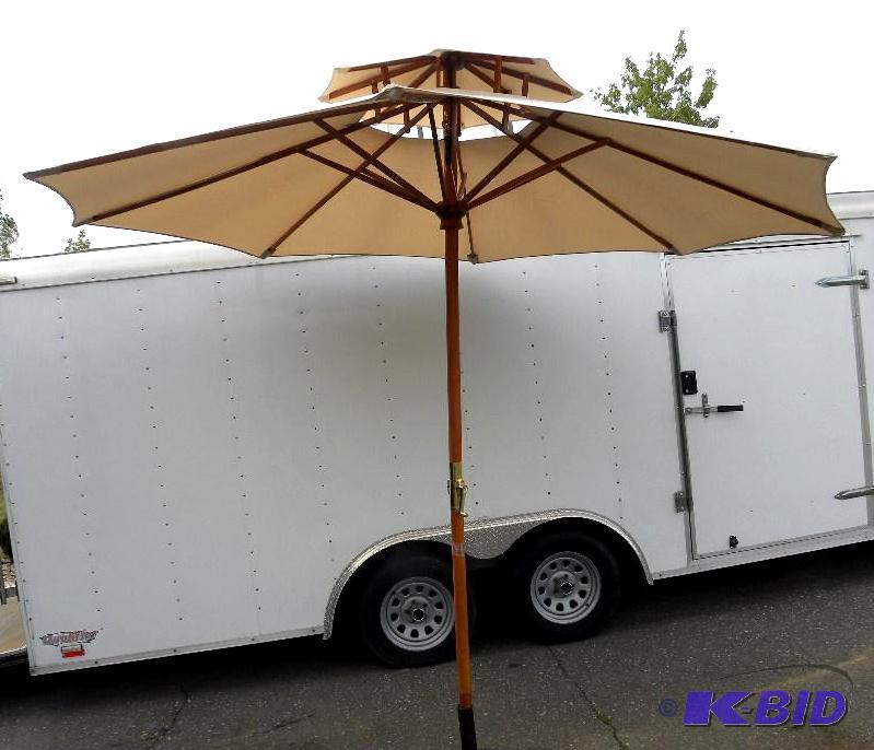 lot 72 image: 10-ft Market Umbrella, khaki, 1 78" dia...