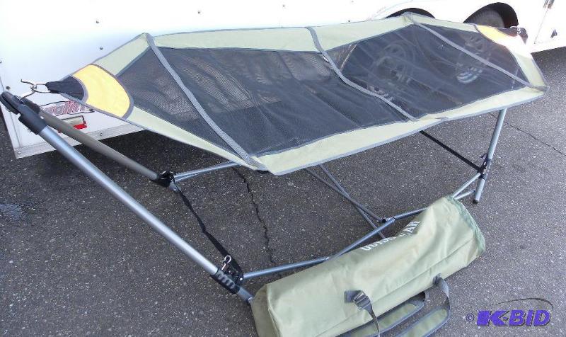 lot 78 image: Portable Folding Hammock, foldable, steel fra...