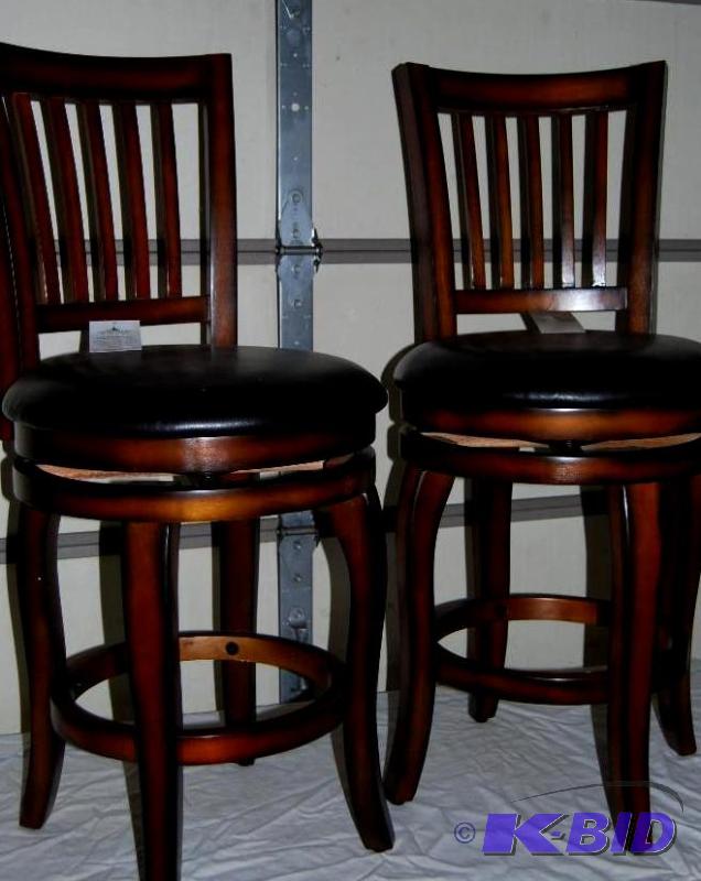 lot 8 image: Pair of Castle Creek Swivel Barstools, 24 s...