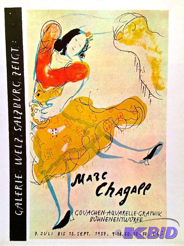 lot 17 image: MARC CHAGALL - Galerie Welz SALZBURG Gouachen Aquarelle Graphik 1957