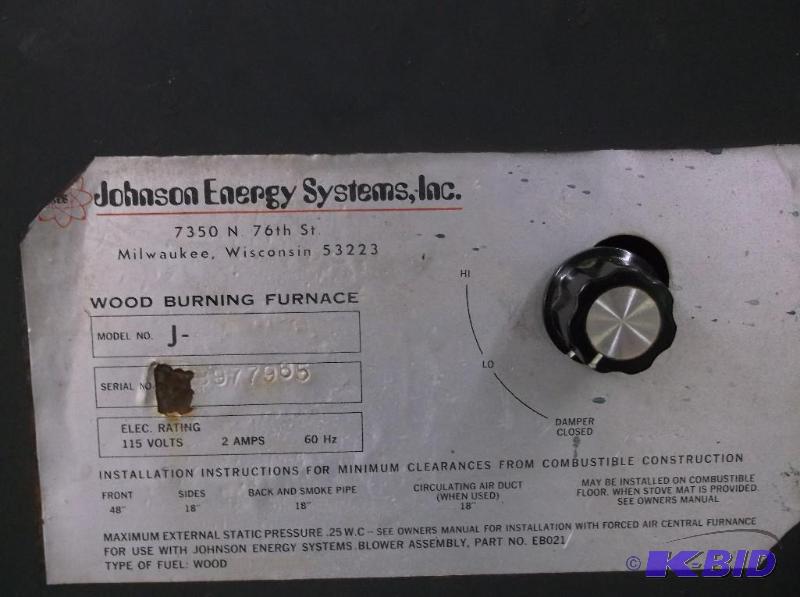 Johnson Energy systems woodstove with blower... | Fivestar Auction #102 |  K-BID