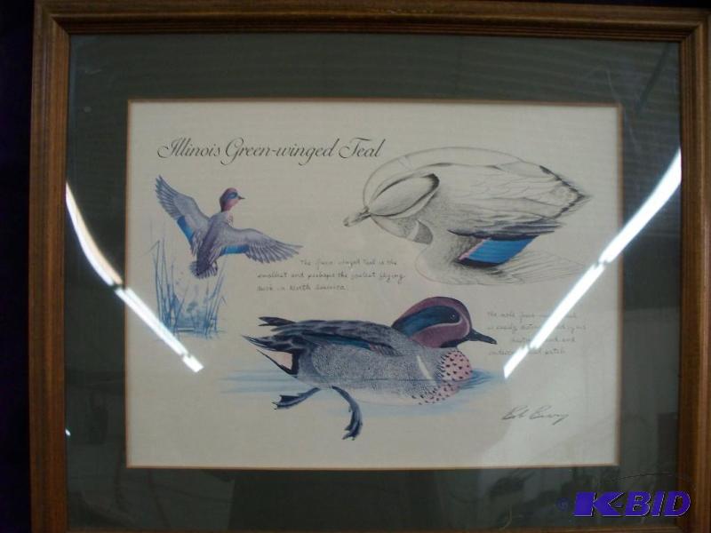 lot 39 image: Illinois green winged teal by Bob Berry...