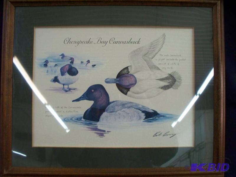 lot 40 image: Chesapeake Bay Canvasback by Bob Berry...