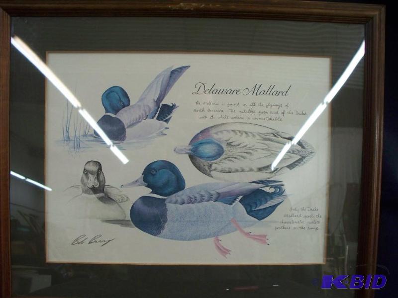 lot 41 image: Delaware Mallard by Bob Berry...