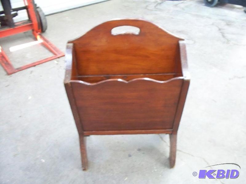 lot 47 image: wood magazine holder...