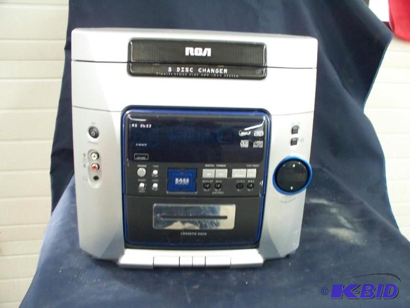 lot 50 image: RCA stereo turns on no speakers...