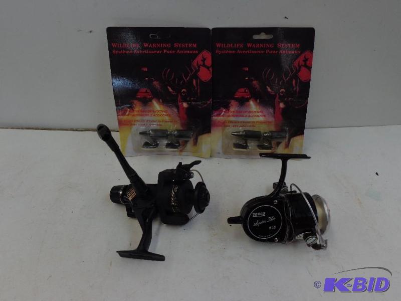 lot 104 image: 2 Fishing Reels and 2 Wildlife Warning System...