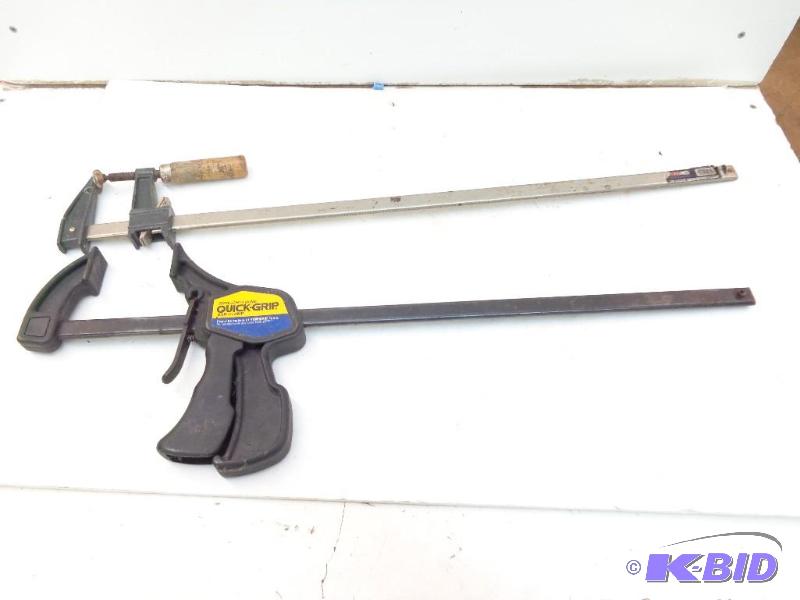 lot 116 image: 2 Adjustable Clamps (1) Adjusts to 24"&n...