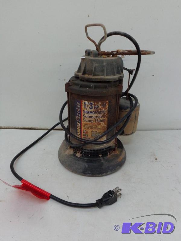 lot 131 image: Master Plumber Sump Pump 13 HP  Themopl...