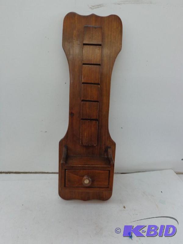 lot 132 image: Wall Hanging Letter Holder wKey Drawer 22&qu...